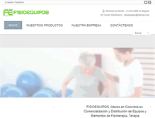 Tablet Screenshot of fisioequiposcolombia.com